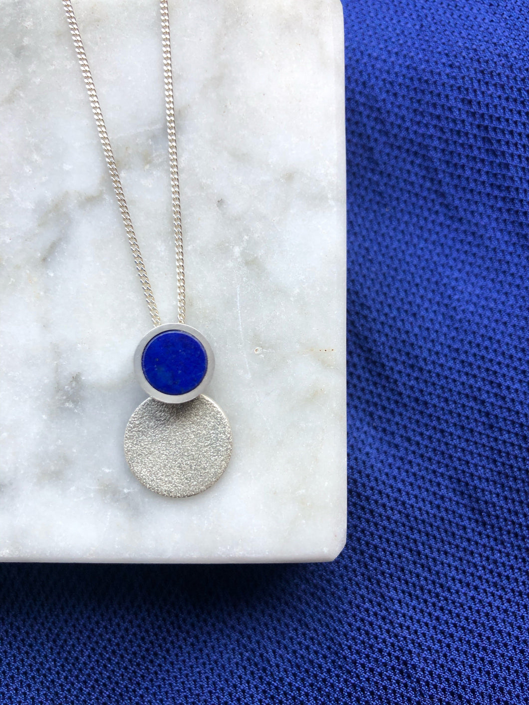Ketting met 3 in 1 hanger - Pedra Azul - laatste stuk