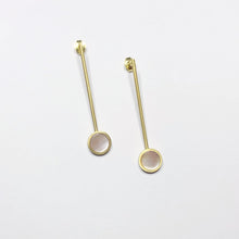Afbeelding in Gallery-weergave laden, Oorhanger Pedra Perla Rosa Oro - laatste stuk

